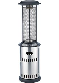 Terrassenstrahler Enders "Vulano", silber (edelstahlfarben), H:182cm &Oslash;:53cm, Heizstrahler, Terrassenstrahler, 8,5-11 kW, &Oslash;xH: 53x182 cm