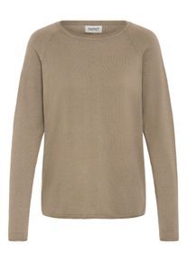 Strickfleece-Pullover oxmo "Strickpullover OXKeana", Damen, Gr. XS, beige (desert taupe), Obermaterial: 50% Viskose CV. 28% Polyester PES. 22% Nylon NY., Pullover Strickfleece-Pullover