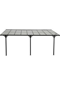 Terrassendach WESTMANN "Bruce", schwarz, B:556cm T:300cm, Aluminium, Terrassen&uuml;berdachungen, Terrassendach, Rahmen aus pulverbeschichtetem Aluminium, schwarz