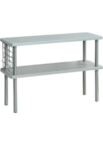 K&uuml;chenregal Kesper "Regal mit 2 Ebenen", grau, B:55cm H:38cm T:20cm, Holzwerkstoff, Regale, K&uuml;chenregal
