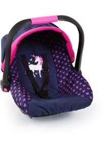 Puppen Autositz BAYER "rosa/goldfarben Schleife", bunt (einhorn blau, pink), Puppenausstattungen, KinderB:34cm H:38cm T:45cm, Kunststoff, Metall, Puppen Autositz, mit Dach, B:34cm H:38cm T:45cm