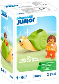 Konstruktions-Spielset Playmobil "Schaukelschnecke mit Rasselfunktion (71699), JUNIOR", bunt, Spielbausteine, Baby, Kunststoff, Konstruktions-Spielset, Made in Europe