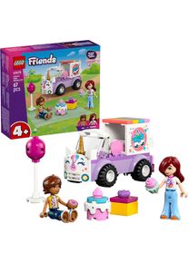 Konstruktionsspielsteine Lego "Einhorn-Kuchenlieferwagen (42675), Lego Friends", bunt, Spielbausteine, Kinder, Kunststoff, Konstruktionsspielsteine, Made in Europe