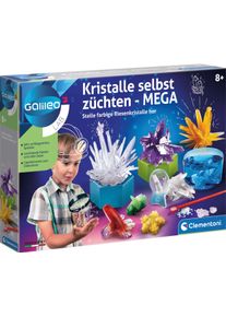 Experimentierkasten Clementoni "Galileo, Kristalle selbst z&uuml;chten Mega", bunt (wei&szlig;, neutral), Experimentierk&auml;sten, Kinder, Experimentierkasten, Made in Europe