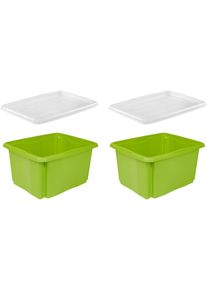 keeeper "emil" Aufbewahrungsbox, 24 L, mit Deckel, hochwertiger Kunststoff