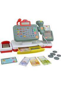 Spielkasse Happy People, bunt, Spielkasse, KinderB:15,5cm H:20cm L:38cm, Kunststoff, Spielkasse, mit Rechnerfunktion und LCD Bildschirm, B:15,5cm H:20cm L:38cm