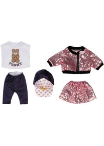 Puppenkleidung Baby Born "Glam Outfit, 43cm", rosa (bunt), Puppenkleidung, Baby, Puppenkleidung