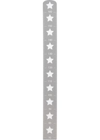 Messlatte Roba "Little Stars", grau (grau, wei&szlig;), B:10cm H:100cm T:1cm, MDF, Messlatten, Messlatte