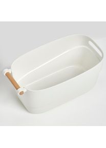Organizer zeller PRESENT "Kunststoff", wei&szlig; (wei&szlig;, natur), B:33,5cm H:15cm T:18,5cm, Holz teilmassiv, Polypropylen, Aufbewahrungsboxen, Organizer, Aufbewahrungsbox