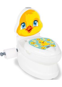 Toilettentrainer Jamara "Meine kleine Toilette, K&uuml;ken", Baby, wei&szlig; (wei&szlig;, k&uuml;ken), Kunststoff, T&ouml;pfchen Toilettentrainer, mit Sp&uuml;lsound und Toilettenpapierhalter