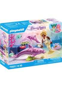 Konstruktions-Spielset Playmobil "Meerjungfrau mit Delfinen (71501), Princess Magic", bunt, Spielbausteine, Kinder, Kunststoff, Konstruktions-Spielset, Made in Europe