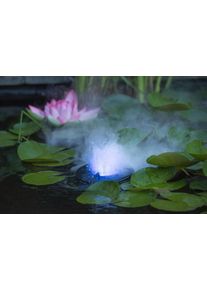 Teich-Nebler Ubbink "MystMaker", silber (silberfarben, schwarz), B:6,8cm H:3cm, Edelstahl, Kunststoff, Ultraschallnebler, Teich-Nebler, mit LED