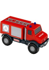 Spielzeug-Feuerwehr klein "Mercedes-Benz UNIMOG", rot, Spielzeugfahrzeuge, KinderB:11,5cm H:13cm T:25cm, Kunststoff, Spielzeug-Feuerwehr, B:11,5cm H:13cm T:25cm