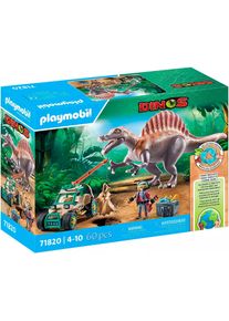 Konstruktions-Spielset Playmobil "Spinosaurus-Angriff auf Dino-Ausgrabung (71820), Playmobil Dinos", bunt, Spielbausteine, Kinder, Kunststoff, Konstruktions-Spielset