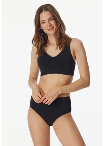 Bustier Schiesser "Classic Seamless", Damen, Gr. 3XL, N-Gr, schwarz (000, schwarz), Single Jersey, Obermaterial: 93% Polyamid, 7% Elasthan, BHs Bustier, mit herausnehmbaren Pads