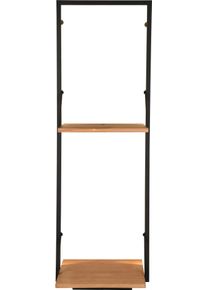 Wandregal Mirrors and More "Leonie", braun (holzfarbig), B:32cm H:94cm T:30cm, Metall, Regale, Wandregal