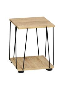 Beistelltisch Kesper "Tisch mit 2 Ablagen, H&ouml;he ca. 38,5 cm", natur, B:31,5cm H:38,5cm T:31,5cm, Tische, Beistelltisch, in sonoma Eichenholzoptik