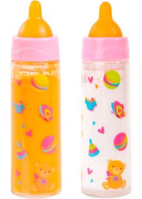 Puppen Accessoires-Set BAYER "Puppen-Fl&auml;schchen Milch und Orange", bunt, Puppenausstattungen, KinderH:12,5cm &Oslash;:3,5cm, Puppen Accessoires-Set, leeren und f&uuml;llen sich wie von Zauberhand, H:12,5cm &Oslash;:3,5cm
