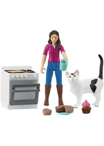 Spielfigur Schleich "POCKET SET, Backnachmittag (81470)", bunt, Spielfiguren, Kinder, Kunststoff, Spielfigur