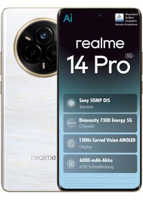 REALME Smartphone "14 Pro 5G", wei&szlig; (pearl wei&szlig;), 512 GB, Mobiltelefone, Smartphone