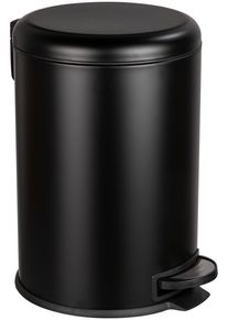 M&uuml;lleimer Wenko "Modell Leman Easy Close", schwarz (korpus: schwarz, inneneimer: schwarz), B:30,5cm H:44cm T:37,5cm, Polypropylen, Stahl, M&uuml;lleimer, M&uuml;lleimer, Abfalleimer mit Tretfunktion & Absenkautomatik, Industrial Style