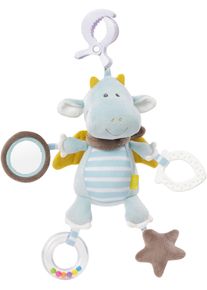 babyFEHN Greifspielzeug FEHN "Little Castle, Activity-Drache mit Klemme", blau, Greifspielzeug, BabyH:38cm, Softvelour, Greifspielzeug, mit Klemme, H:38cm