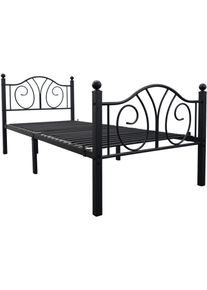 Metallbett OTTO HOME "LUND Landhausbett Bett M&auml;rchenbett Prinzessinbett", schwarz, schwarz, schwarz, B:93cm H:96cm L:209cm, Betten, Metallbett, Tr&auml;ume wie im M&auml;rchen: Dein romantisches Metallbett in 2 Breiten