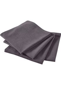 Stoffserviette "Liaa", anthrazit, B:40cm L:40cm, Obermaterial: 88% Baumwolle, 12% Leinen, LeGer Home by Lena Gercke, Servietten, Stoffserviette, Stoffserviette, Ma&szlig;e 40x40 cm, uni, Baumwollqualit&auml;t mit Leinenanteil