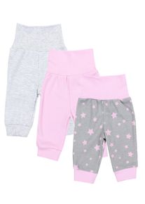 Pumphose TUPTAM "Pumphose Baby M&auml;dchen Lange Pumphose 3er Pack", M&auml;dchen, Gr. 80, N-Gr, rosa (farbenmix 2), Obermaterial: 100% Baumwolle CO., Hosen Pumphose