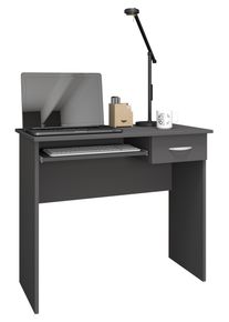 Schreibtisch Vcm "Schreibtisch Computertisch Auszug Schublade Arusa", schwarz (anthrazit), B:85cm T:50cm, Tische, Schreibtisch