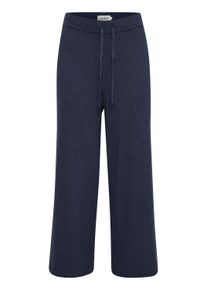Stoffhose oxmo "Stoffhose OXRie", Damen, Gr. M, N-Gr, blau (total eclipse), Obermaterial: 80% Viskose CV. 20% Nylon NY., Hosen Stoffhose