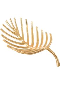 Dekoschale CREATIV HOME "Schale Farn", beige (champagner), B:18cm H:7,5cm T:32cm, Aluminium, Dekoschalen, Dekoschale