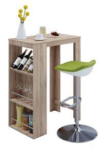Bartisch Vcm "Holz Bartisch Tresen Stehtisch Bistrotisch Oktola", braun (sonoma, eiche (s&auml;gerau)), B:80cm T:50cm, Tische, Bartisch