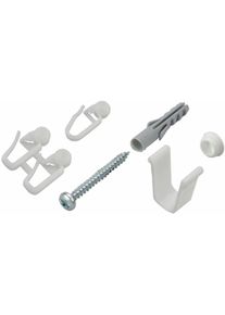Sichtschutzbefestigungen Zubeh&ouml;r-Set Liedeco "f&uuml;r 1-l&auml;ufige Gardinenschienen" Gr. 2, wei&szlig;, 1 l&auml;ufig, Kunststoff, Metall, Sichtschutzbefestigungen, Sichtschutzbefestigungen Zubeh&ouml;r-Set