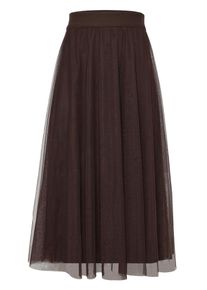 T&uuml;llrock Zero "T&uuml;llrock mit elastischem Bund", Damen, Gr. 38, braun (chocolate plum), Einsatz: 100% Polyester PES., R&ouml;cke T&uuml;llrock