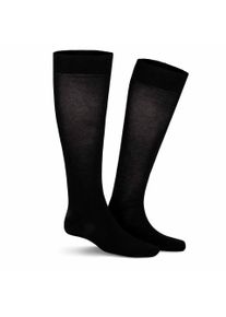 Kniestr&uuml;mpfe Kunert "Kniestrumpf Richard", Herren, Gr. 47-50, schwarz (schwarz 0070), Obermaterial: 98% Baumwolle CO. 2% Elasthan EL., Socken Kniestr&uuml;mpfe