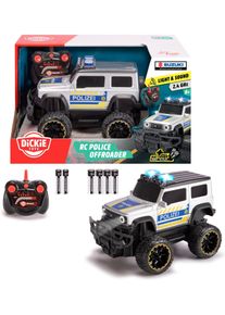 RC-Auto DICKIE TOYS "RC Suzuki Jimny Police, RTR", silber (silber, blau), Fernlenkfahrzeuge, Kinder, RC-Auto, mit Licht und Sound