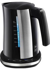 Melitta Wasserkocher "Look Aqua Deluxe 1026-04", schwarz (edelstahlfarben, schwarz), B:22,9cm H:24,2cm T:20cm, Wasserkocher, Dreistufig einstellbare Temperatur (80/95/100), Wasserkocher