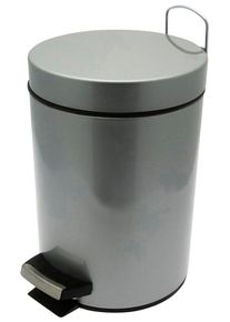 Kosmetikeimer ADOB "Abfallbeh&auml;lter", grau, H:24,5cm &Oslash;:17cm, Metall, M&uuml;lleimer, Kosmetikeimer