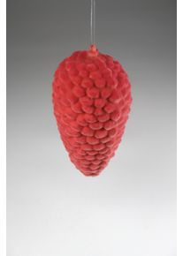 Weihnachtsfigur AM Design "Zapfen mit samtweichem Flock", pink, H:17cm &Oslash;:5cm, Kunststoff, Dekofiguren, Weihnachtsfigur, aus Kunststoff, BxH: 5x19cm, in pink oder braun
