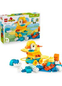 Konstruktionsspielsteine Lego "Tiere auf R&auml;dern 3-in-1-Set (10448), Lego DUPLO Town", bunt, Spielbausteine, Baby, Kunststoff, Konstruktionsspielsteine, Made in Europe