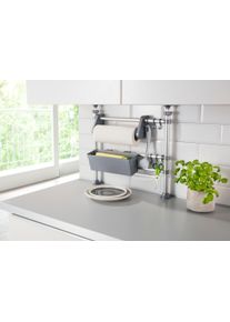 K&uuml;chenregal Ruco, silber (aluminiumfarben, silber), B:50cm H:47cm T:15cm, Aluminium, Regale, K&uuml;chenregal, Aluminium/Kunststoff, h&ouml;henverstellbar von 47-82 cm