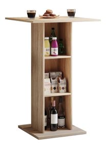 Bartisch Vcm "Holz Bartisch Tresen Stehtisch Bistrotisch Standos", braun (sonoma, eiche (s&auml;gerau)), B:70cm T:70cm, Tische, Bartisch