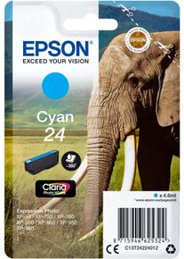 Epson Tintenpatrone "24, Claria HD Photo", blau (cyan), Tintenpatronen, original Epson Druckerpatrone 24, Tintenpatrone