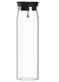 Wasserkaraffe Leonardo "BRIOSO", transparent (klar), B:9cm H:29cm T:9cm &Oslash;:9cm, Borosilikatglas, Edelstahl, Silikon, Karaffen, Wasserkaraffe, Borosilikatglas, 1000 ml