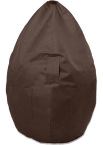 Sitzsack Kinzler "Kimi small", braun, B:65cm H:110cm, Polyester, Sitzs&auml;cke, Sitzsack, Uni Farben, mit Taschen & Tragegriff, Outdoor geeignet, Kinderzimmer