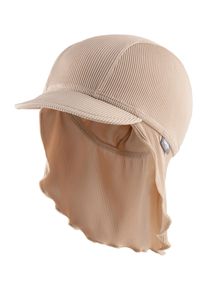 Schirmm&uuml;tze Sterntaler "Badem&uuml;tze mit Nackenschutz Rippe", Kinder, Gr. 47, beige, M&uuml;tzen Schirmm&uuml;tze
