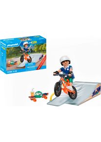 Konstruktions-Spielset Playmobil "Skateboard mit Rampe (71798), My Life", bunt, Spielbausteine, Kinder, Kunststoff, Konstruktions-Spielset, Made in Europe
