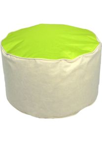 Sitzsack Kinzler "Sitzhocker BICO", gr&uuml;n (apfelgr&uuml;n,natur), B:53cm H:32cm T:53cm, Polyester, Sitzs&auml;cke, Sitzsack, zweifarbig, Outdoor geeignet, ideal im Wohnzimmer & Kinderzimmer