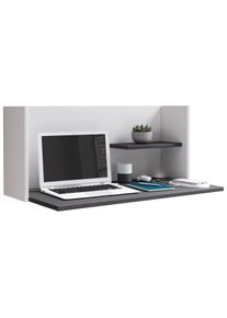 Schreibtisch Vcm "Holz H&auml;nge Schreibtisch Wandschreibtisch Workas", schwarz (wei&szlig;, anthrazit), B:90cm T:43cm, Tische, Schreibtisch